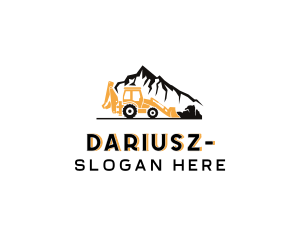 Mountain Excavator Contractor Logo