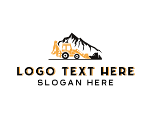 Demolition - Mountain Excavator Contractor logo design