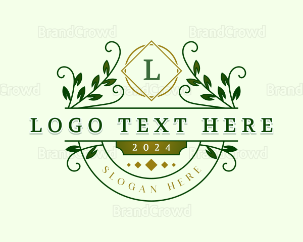 Arborist Gardening Leaf Logo