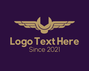 Tool - Bronze Winged Wrench logo design