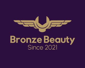 Bronze - Bronze Winged Wrench logo design