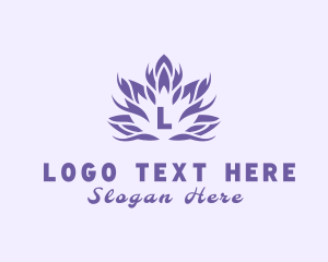 Massage - Organic Flower Lotus logo design