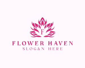 Organic Flower Lotus logo design