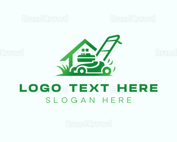 Lawn Mower Landscaping Logo