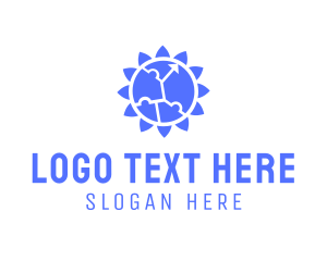 Pieces - Puzzle Flower Sun logo design