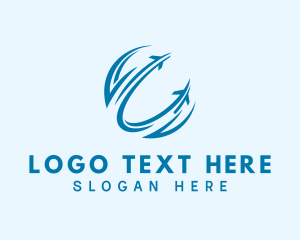 Travel Blogger - Blue Airline Tourism logo design