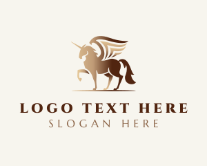 Horse - Gradient Pegasus Horse logo design