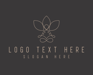 Organic - Meditation Lotus Yoga logo design