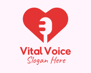 Announcement - Microphone Heart Lover logo design