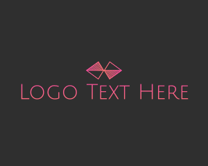 Geometric Ribbon Bowtie  Logo