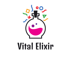 Elixir - Test Tube Lab Gaming logo design