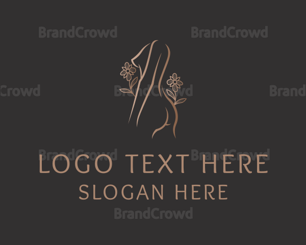 Nude Woman Floral Logo