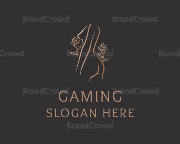 Nude Woman Floral Logo