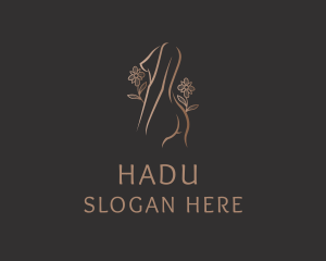 Nude Woman Floral Logo