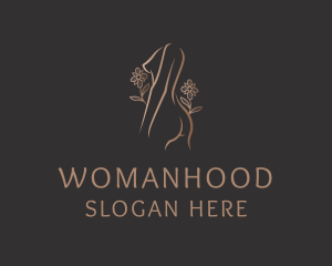 Nude Woman Floral Logo