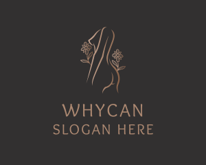 Nude Woman Floral Logo