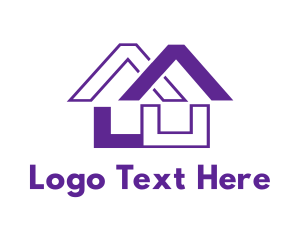 Coding - Purple House Code logo design