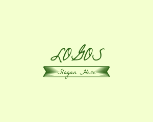 Handwriting  Script Banner Logo