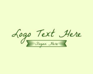 Handwriting  Script Banner Logo