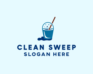 Custodian - Cleaning Mop Bucket logo design