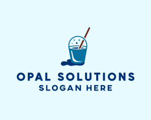 Cleaning Mop Bucket  logo design