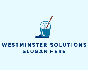 Cleaning Mop Bucket  logo design