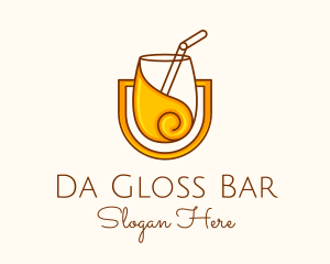 Orange Drinking Glass logo design