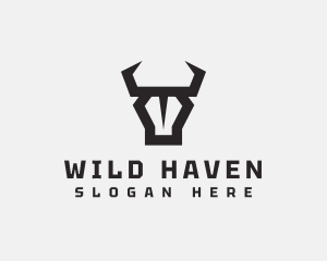 Bull Horn Bison logo design