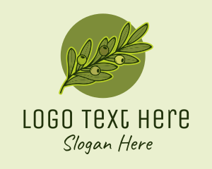 Farmers Market - Organic Olive Fruit logo design