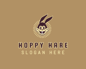 Rabbit Hare Cartoon logo design