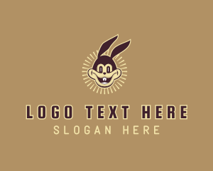 Pet - Rabbit Hare Cartoon logo design