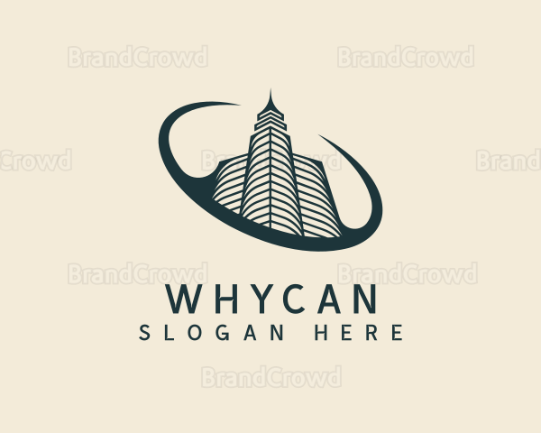 Skyscraper Building Contractor Logo