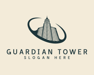 Skyscraper Building Contractor logo design