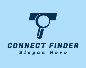 Finder - Magnifying Glass Letter T logo design