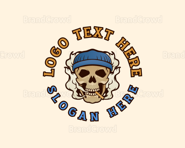 Beanie Skull Smoking Logo