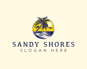 Beach Resort Travel logo design