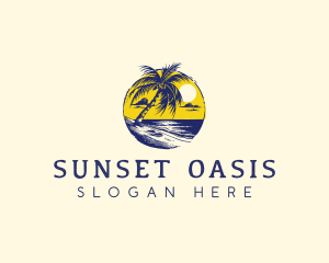 Beach Resort Travel logo design