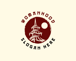 Pagoda Tower Structure Logo