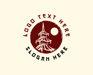 Japan - Pagoda Tower Structure logo design