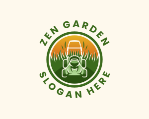 Landscaping Lawn Mower logo design