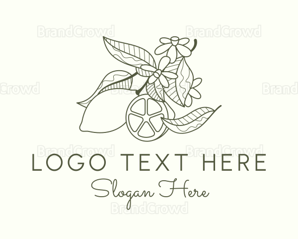 Organic Lemon Leaf Logo