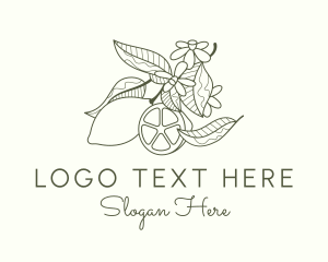 Gardening - Organic Lemon Leaf logo design