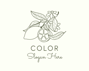 Organic Lemon Leaf Logo