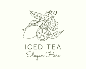 Organic Lemon Leaf logo design