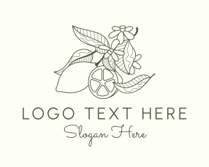 Lime - Organic Lemon Leaf logo design
