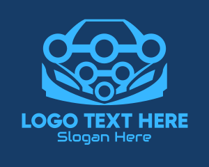 Auto - Blue Car Mechanic logo design