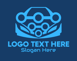 Engine - Blue Car Mechanic logo design