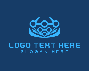 Transportation - Blue Car Mechanic logo design