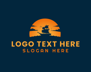 Sail Ship Adventure logo design