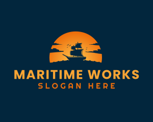 Sail Ship Adventure logo design